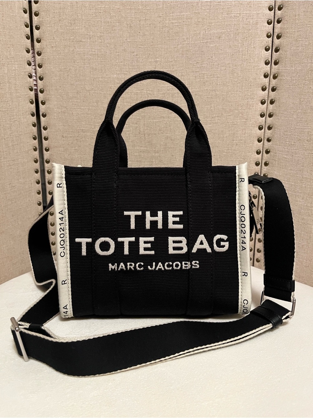 Marc Jacobs The Jacquard small Tote Bag Black - Picture 12 of 14